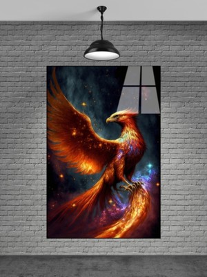 Marsilyan Kırmızı Kartal Cam Tablo