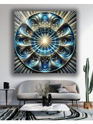 Marsilyan Renkli Hayat Ağacı Kare Cam Tablo