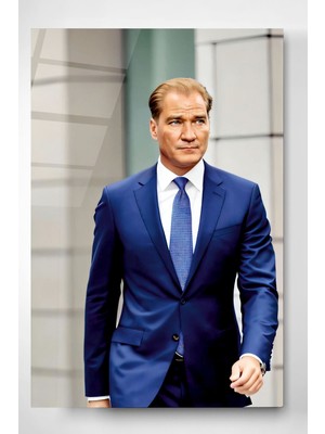 Marsilyan Atatürk Portresi - Yapay Zeka Tasarımlı Cam Tablo, Dekoratif Cam Tablo