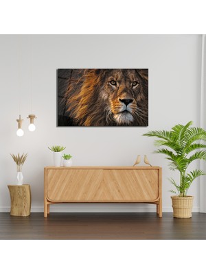 Marsilyan Aslan Hayvan Cam Tablo