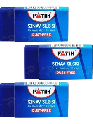 Artlantis Sınav Silgisi Mavi Silgi Orta Boy 3 Adet Fatih Yumuşak Sınav Silgisi Ufalanmayan Okul Büro Yerli Üretim