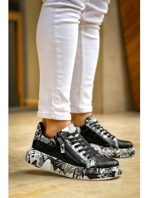 Mirelle Bağcıklı Crocodile Siyah Siyah Günlük Erkek Ayakkabı