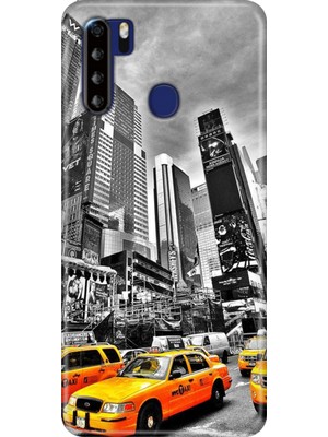 Reeder P13 Blue Max 6.49" Kılıf Desenli Baskılı Tpu Rubber Kapak Newyork Aşkı