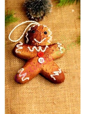 Empressco Kahverengi Tatlı Süs, 12X10 Cm, Şık ve Sevimli Yılbaşı Dekoru, 1 Adet