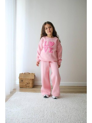 Narin Kids Detaylı 3 Ip Şardonlu Kız Çocuk Kışlık Eşofman Takımı