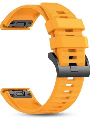 Caseonn Garmin Fenix 8 - 51 Mm, Amoled Quick Fit Uyumlu Yedek Silikon Kordon Hardal