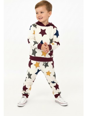 MiaBaby Yıldız Baskılı Kapşonlu 2 Li Takım