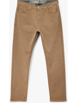Koton Pamuklu Düz Paça Düğmeli Cepli Chino Pantolon