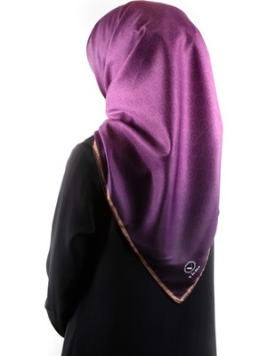 Violla Twill Degradeli Mürdüm Renkli 90X90 Eşarp (Ipek Içermez)