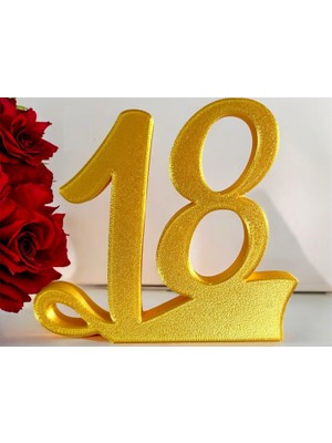 TSC 11CM 18 Yaş Doğumgünü 15 cm Dekoratif Biblo – Hediyelik Modern Tasarım Model