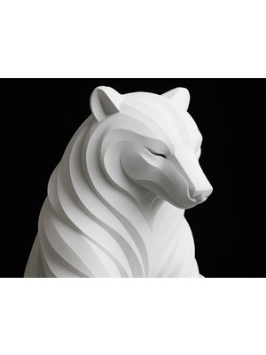 TSC 15CM Detaylı Ayı Heykel – Koleksiyoner Biblosu – Salon Ofis Modern Dekorasyon