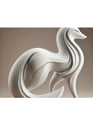 TSC 13CM Tilki Figürü – Pla Malzemeden Üretilmiş Dekoratif Biblo