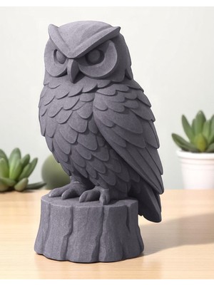 TSC 14CM Baykuş Silüet Biblo – Trend Ev Dekorasyon Ürünü – Pla Dayanıklı Heykel