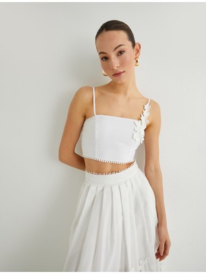 Koton Çiçek Detaylı Crop Büstiyer