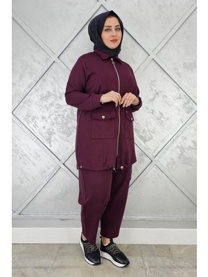 Pys Giyim Kadın Çıt Çıt Fermuarlı Tesettür Takım