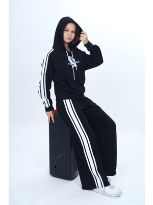 Asortix Kız Çocuk Oversize Eşofman Takımı – Kanguru Cepli, Kapüşonlu, %100 Pamuk 2 Iplik KUMAŞ-EŞT-0031-308