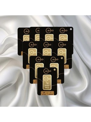 10 Adet 1 gr 24 Ayar Ard Gram Altın
