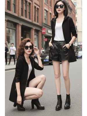 Günlük Kışlık Kaşe Kaşmir Şerit Detaylı Kadın Ceket