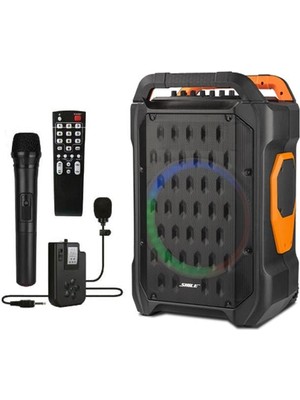 Shile Sl-10 120 Watt Taşınabilir Seyyar Amfi Hoparlör 1 El + 1 Yaka Mikrofonlu Kumandalı U