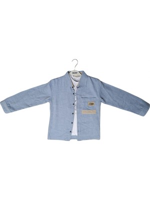 Finduks Kids Armalı T-Shırtlu Erkek Gömlek