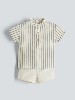 Lc Waikiki Yeni Sezon Hakim Yaka Erkek Bebek Gömlek ve Şort 2'li