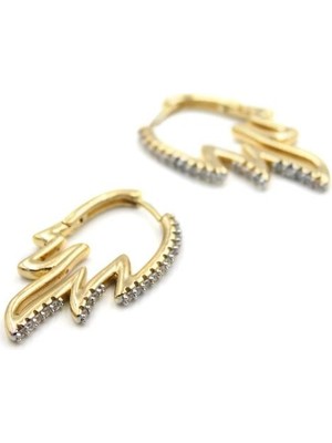 Royaleks Taşlı Vip Küpe - Altın