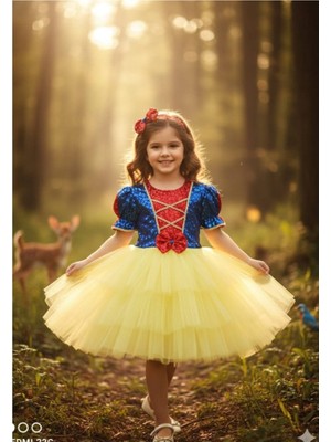 Diamondstar Pamuk Prenses Doğum Günü Parti Abiye Elbise 1/10 Yaş