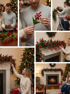 Empressco Canlı Yeşil Kokina Dalı, Ev Dekoru, 35 Cm, Yeni Yıl Şıklığı Için Harika Seçim