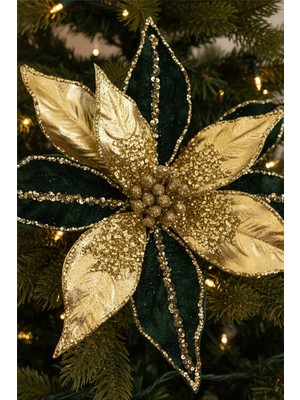 Empressco Işıltılı Yeşil Çiçek ve Ağaç Süsü, Renkli Dekorasyon Parçası