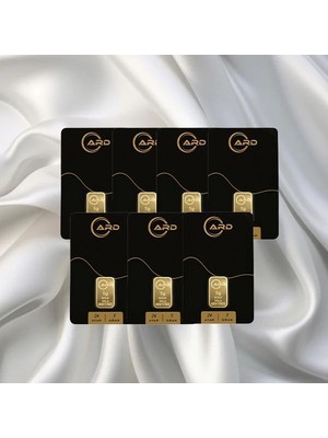 7 Adet 5 gr 24 Ayar Ard Gram Altın