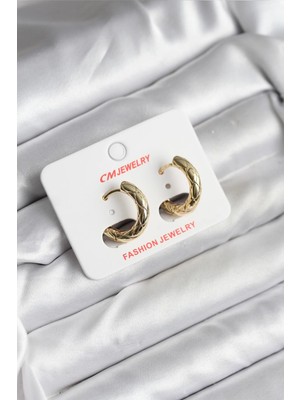 Clariss 14K Gold Renk Kaplama cm Kadın Küpe