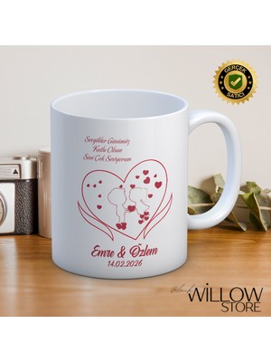 Black Willow Store Sevgililer Günü,sevgiliye Özel,aşk,sevgi Porselen Kupa Bardak-65
