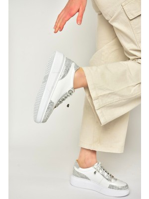 Fox Shoes U540702103 Beyaz Hakiki Deri Spor Ayakkabı Sneakers