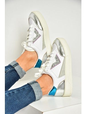 Fox Shoes U973727209 Beyaz/gümüş Spor Ayakkabı Sneakers
