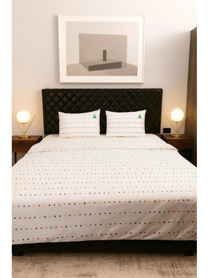 Benetton %100 Pamuk Çok Renkli Çift Kişilik 200*220 Nevresim - 240*260 Yatak Çarşafı  - 2*50*70+20 Yastık Kılıfı Nevresim Takımı