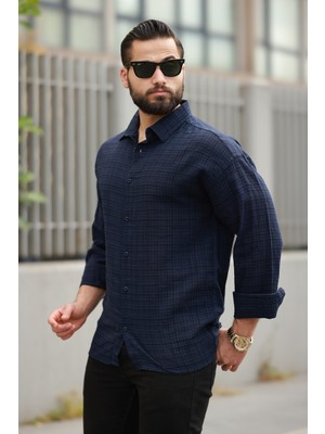 Baselco Oversize Keten Karışımlı Basic Salaş Gömlek