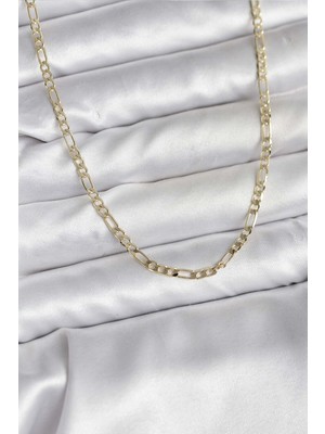 Callerrons Accessories 14K Gold Renk Kaplama Kuşgözü Zincir Model Pirinç cm Kadın Kolye - EBJ251201W38707