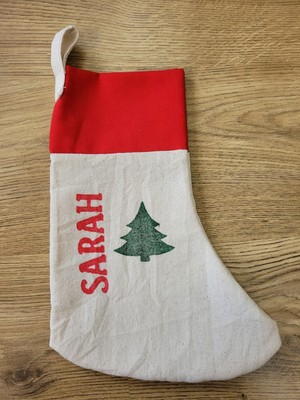 Empressco El Yapımı Keten Yılbaşı Dekor Çorabı, Şık ve Doğal Süsleme Için Ideal