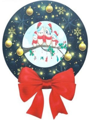 Empressco Renkli Baykuş Temalı Yılbaşı Kapı Süsü, Neşeli ve Şık Dekorasyon Yapan Tasarım