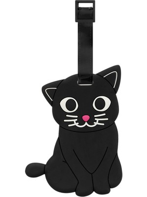 Pylones Çanta Etiketi - Valiz Etiketi - Ani Luggage Siyah Kedi