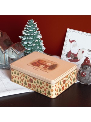 Sarkap Home Snowy Friends Dekoratif Metal Saklama Kutusu