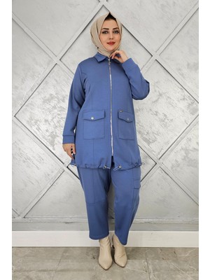 Pys Giyim Kadın Çıt Çıt Fermuarlı Tesettür Takım