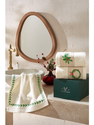 Penelope Yılbaşı Temalı %100 Pamuk 3'lü Kutulu Havlu Seti - Joy Box