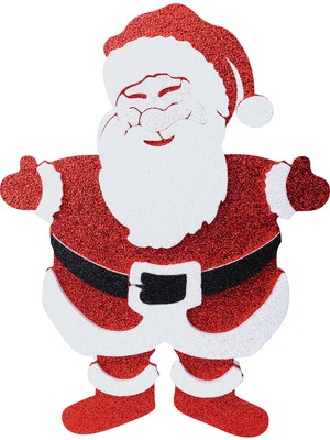 Empressco Yılbaşı Noel Baba Strafor Dekor Süs, Kırmızı Renkli Neşeli Yılbaşı Dekoru