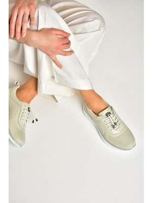 Fox Shoes U540102603 Gri Hakiki Deri Spor Ayakkabı Sneakers