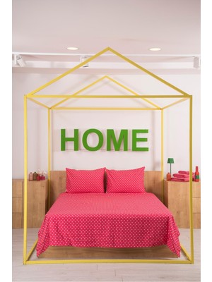 Benetton %100 Pamuk Mor Çift Kişilik 200*220 Nevresim - 240*260 Yatak Çarşafı  - 2*50*70+20 Yastık Kılıfı Nevresim Takımı