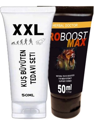 Kuşxxl 50 ml Cream Boyut Kremi + Eroboost Testo 50 ml Erkeklere Özel Krem