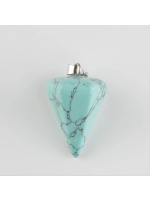 Turkuaz Pandül Doğaltaş Kolye Ucu