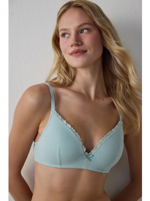 Penti Mint Yeşili Comfy Pointel Pamuklu Cosy Balensiz Sütyen