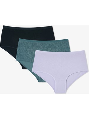 Penti Renkli Pure Feel 3'lü Yüksek Bel Slip Külot